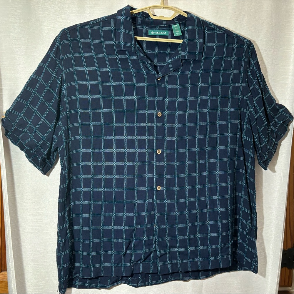 Cubavera Textured Short Sleeve Casual Button Down Men’s XXL